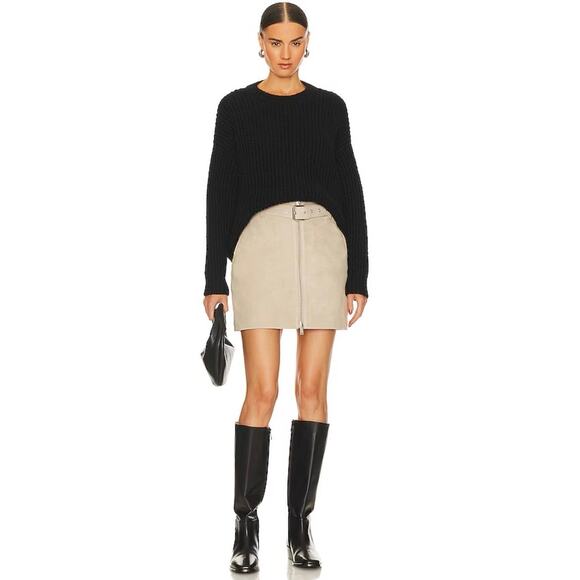 Anine Bing Zip-up Ana Mini Suede Skirt NWT size S - Picture 4 of 10